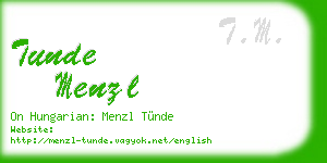 tunde menzl business card