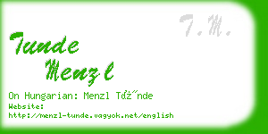 tunde menzl business card